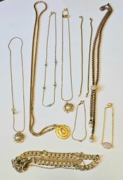 Vintage Gold Tone Beauties Necklaces And Bracelets