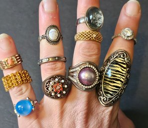 Vintage Rings Including Avon Assorted Sizes