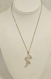 Cara Jewelers Rhinestone Snake Pendant Necklace SNEK