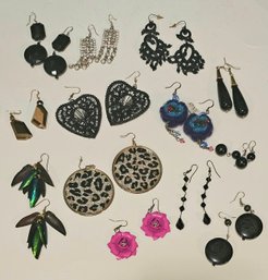 Only For My Most Stylish (or Spooky Goth) Friends Vintage Earrings Grouping MY FAVE ALL BIG AND BOLD