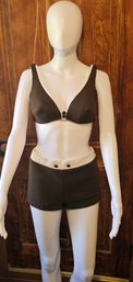 1960s Union Label 2 Piece Bathing Suit 34 SCREAMING SO GOOD