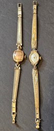 Vintage Ladies Gruen And 10kt Rolled Gold Plate Bulova Watches