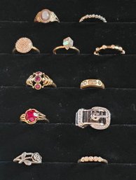 Vintage Ring Grouping Assorted Sizes