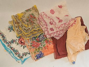 Vintage Scarves All Silk Except For The One Floral Rayon