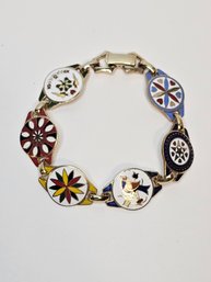 Vintage PA Dutch Hex Enameled Bracelet