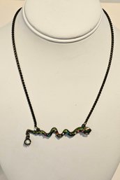 Vintage Betsey Johnson Multicolor Snake Necklace