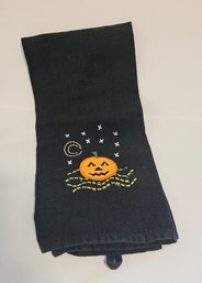 Vintage Embroidered Halloween Spooky Cutie Tea Towel