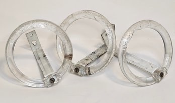 Midcentury Carved Clear Lucite Curtain Rings Or Repurpose