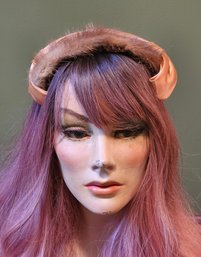 Vintage Hat Headband Mink Fur Bows And Fascinator