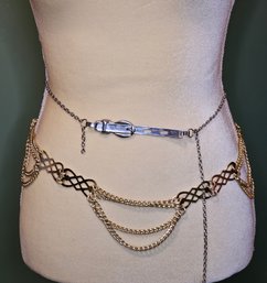 Vintage Gold And Silver Tone Belts