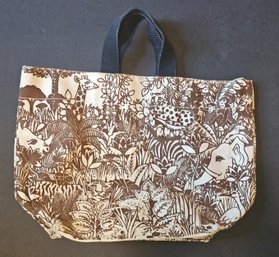 Vintage Now Designs San Francisco Cotton Jungle Print Tote Bag