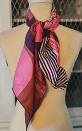 Vintage Orbach's Silk Made In Italy Pink Tones Scarf