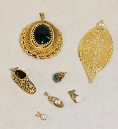 Vintage Gold Tone Pendants Including Gold Filled