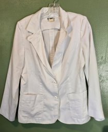 Great Capsule Statle Vintage 80s Koret Fitted White Blazer M