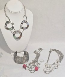 Contemporary Silver Tone Costume Jewelry