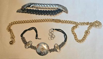 Vintage Metal And Gold Chain Belts