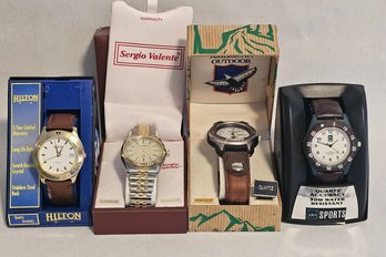 Boxed Men's Quartz Watches Including Sergio Valente And More