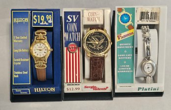 Boxed Watches Including Sergio Valente SV Coin Watch