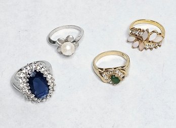 Vintage Cocktail Rings Sizes In Description