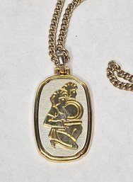 Vintage Astrology Gemini Pendant On Chain