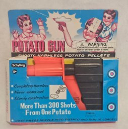 Vintage Retro Potato Gun Toy New In Package Shows Wear