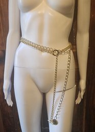 Vintage Gold Tone Chain Belts Adjustable