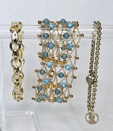 Vintage Gold Tone Bracelets Including Avon