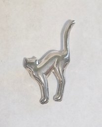 Sterling Silver Mexico Cat Brooch