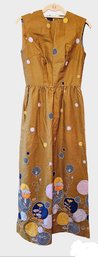 Vintage Bohemian Lotus And Dot Patterned Dress