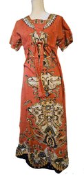 Made In Thailand Boho Drawstring Waist Maxi Dress