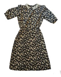 Vintage 80s Poly Grannycore Paisley Dress
