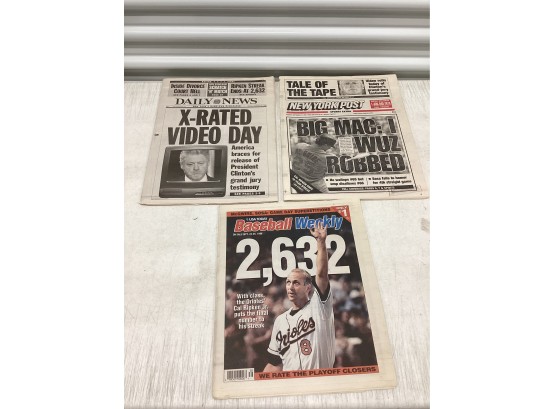 1998 Cal Ripken Jrs Consecutive Game Streak Ends Newspapers