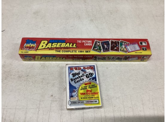 Sealed 1988 Pack & 1991 Complete Set Micro Baseball 792 Picture Cards