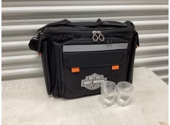 Brand New Harley Davidson Cooler With Two Cups