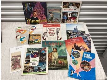 Vintage Walt Disney Film Catalogues, 1950s Iron On Images, Souvenir Books And More