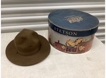 Vintage Stetson Hat With Hat Box