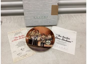 1992 The Beatles At Shea Stadium Limited Edition Numbered Collector Plate With COA And Box