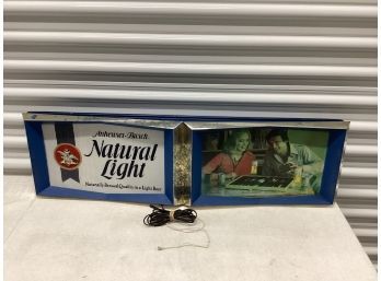 1977 Anheuser-Busch Natural Light Light Up Beer Sign