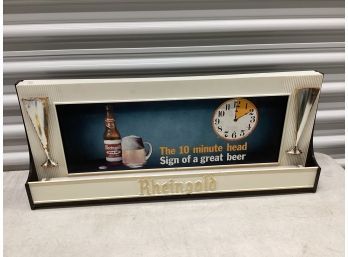 Vintage Rheingold Beer Light Up Sign