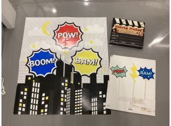 Movie Maker Kit And Backdrop With Photo Props