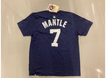 NWT NY Yankees Mickey Mantle Cooperstown Collection Jersey T-Shirt