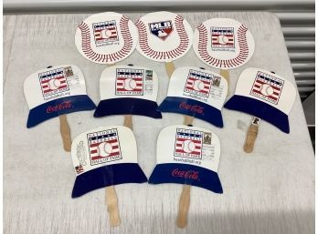 Six Baseball Hall Of Fame Fan First Day Covers & Three Fans