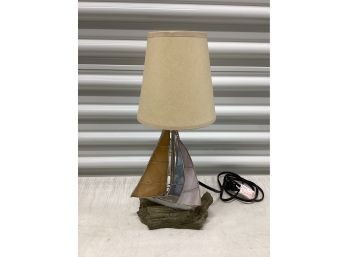 Stained Glass Boat Lamp