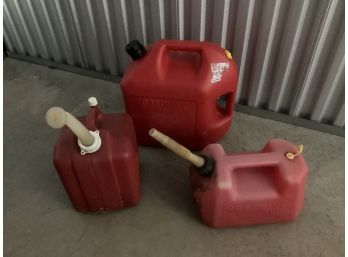 Lot Of Three Gas Cans