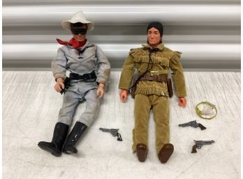 1973 Lone Ranger & Tonto Dolls With Accessories