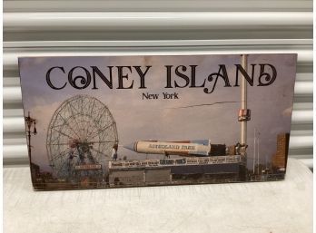 Wood Coney Island Sign