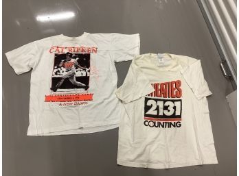 Two Cal Ripken Jr T-shirts