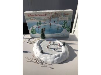 Dept 56 Village Animated Skating Pond