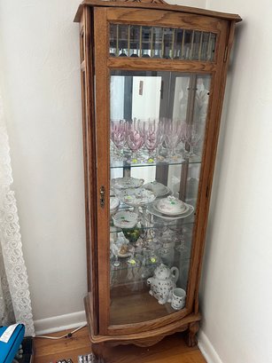 Solid Oak Curio Cabinet