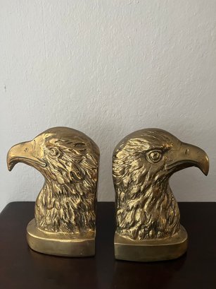Solid Brass Eagle 8 Inch Bookends